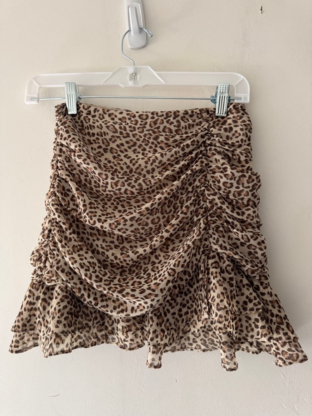Bailey Rose‎ Leopard Print Ruffle Mini Skirt